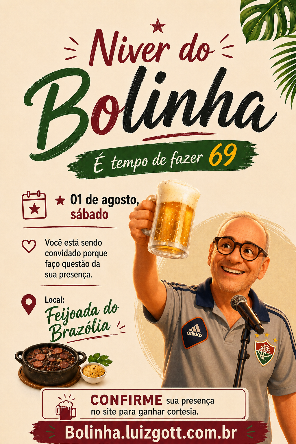 Convite do aniversário do Bolinha